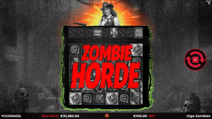 Giga Zombies - a horde of zombies on the reels